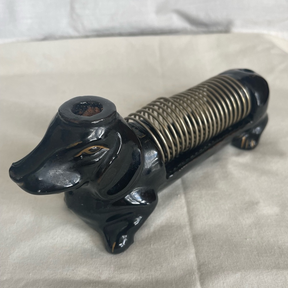 Vintage dachshund letter holder